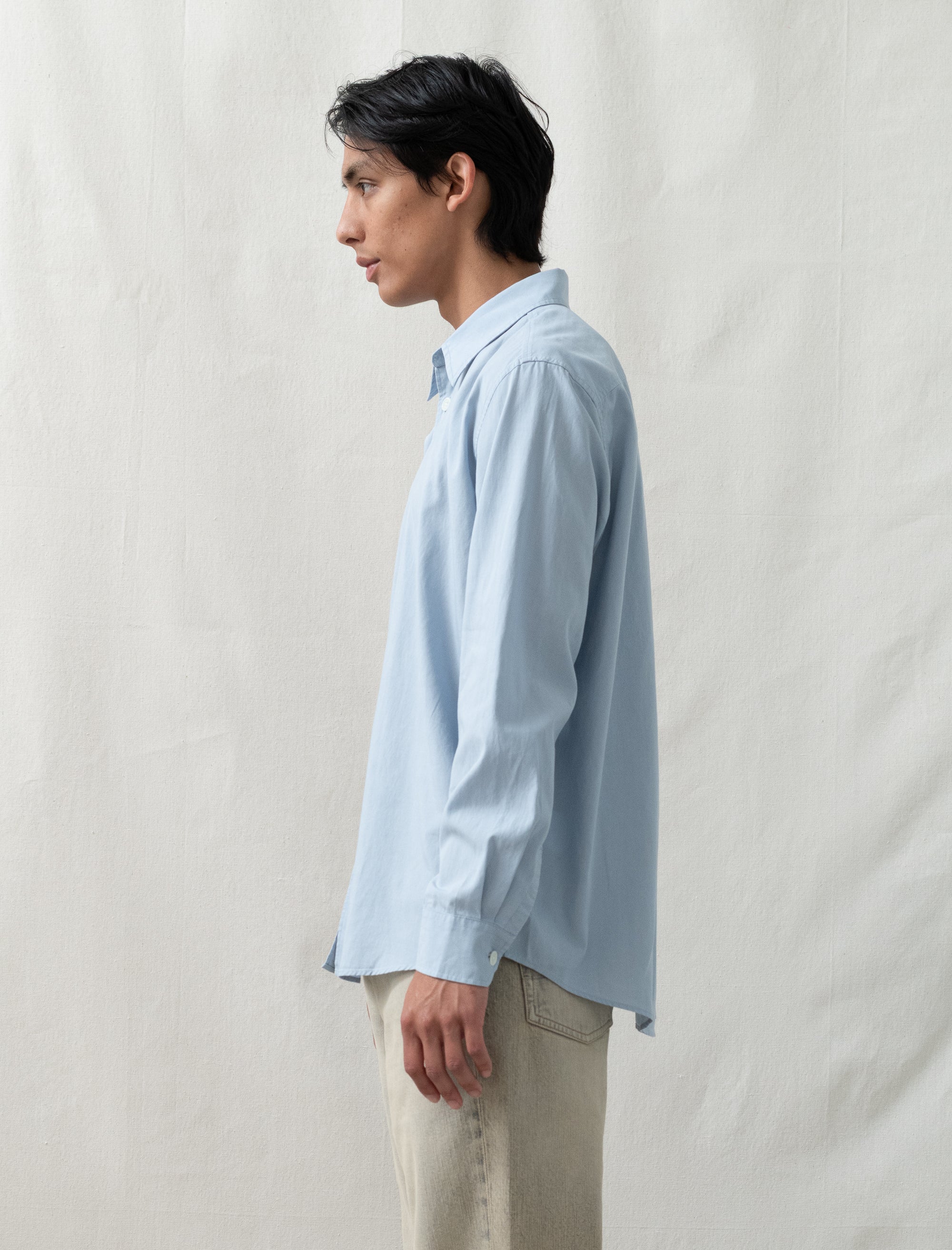 Beyond Shirt (Powder Blue Liquid Poplin) - Image 3