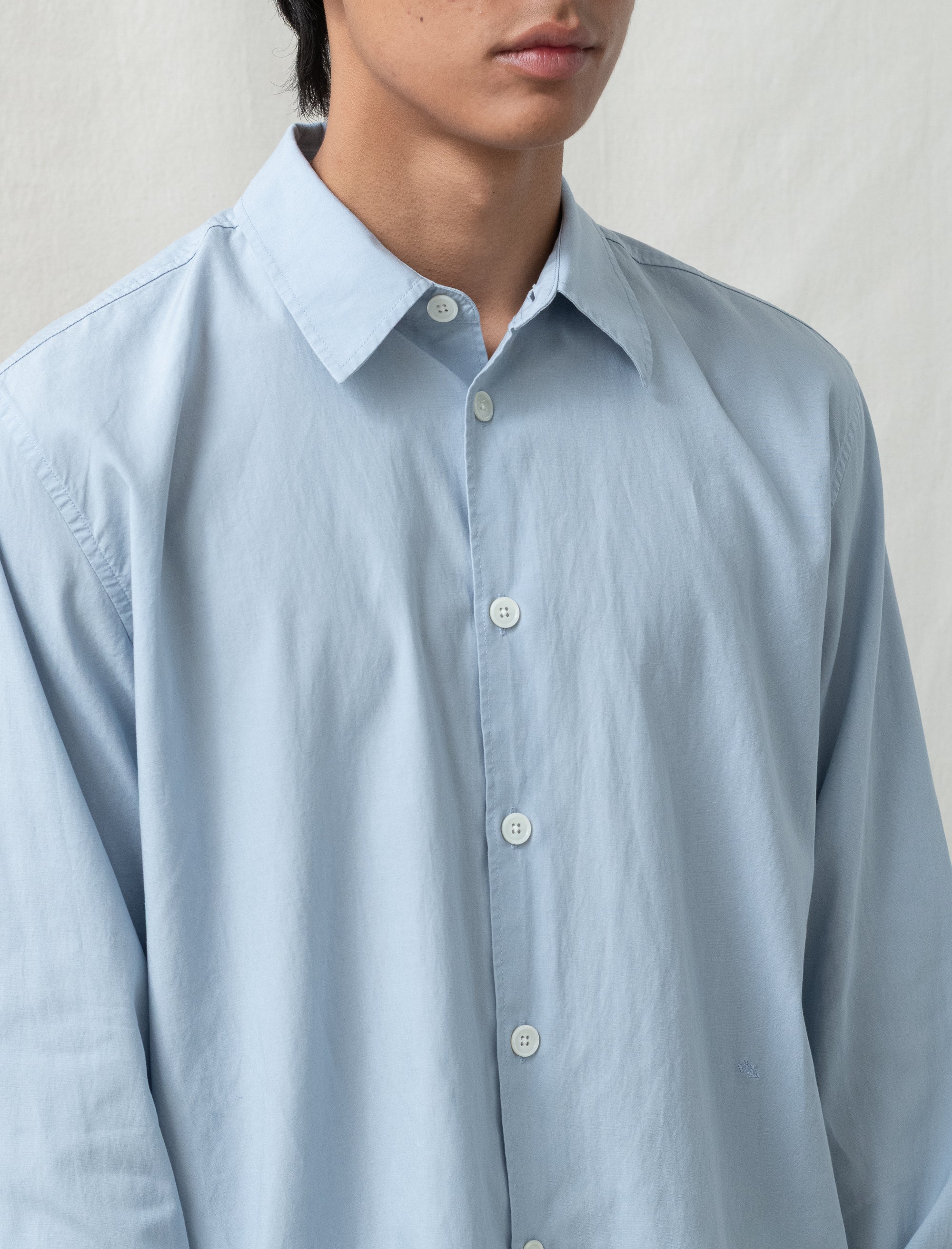 Beyond Shirt (Powder Blue Liquid Poplin) - Image 5