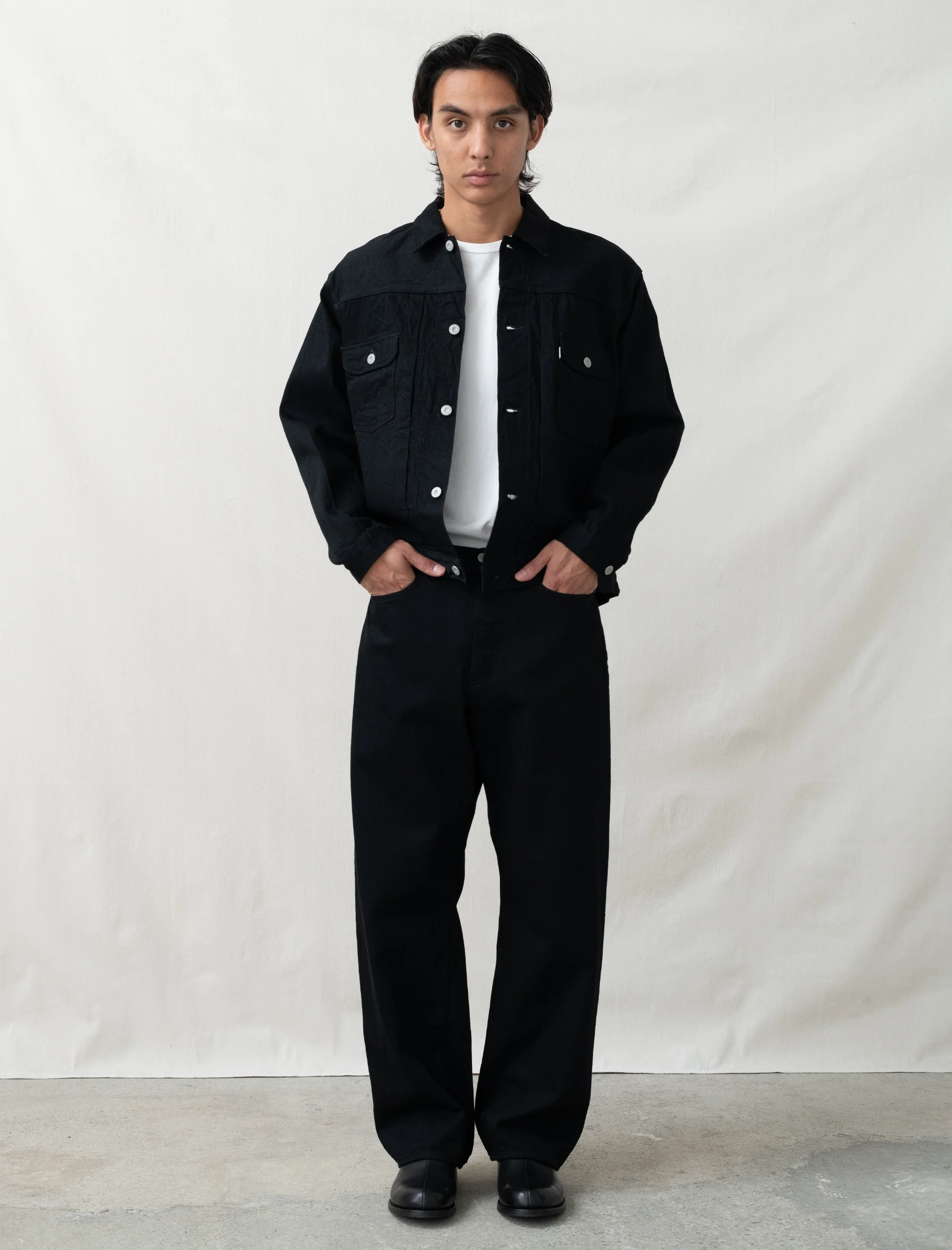 Classic Jean Jacket (Black) - Image 3