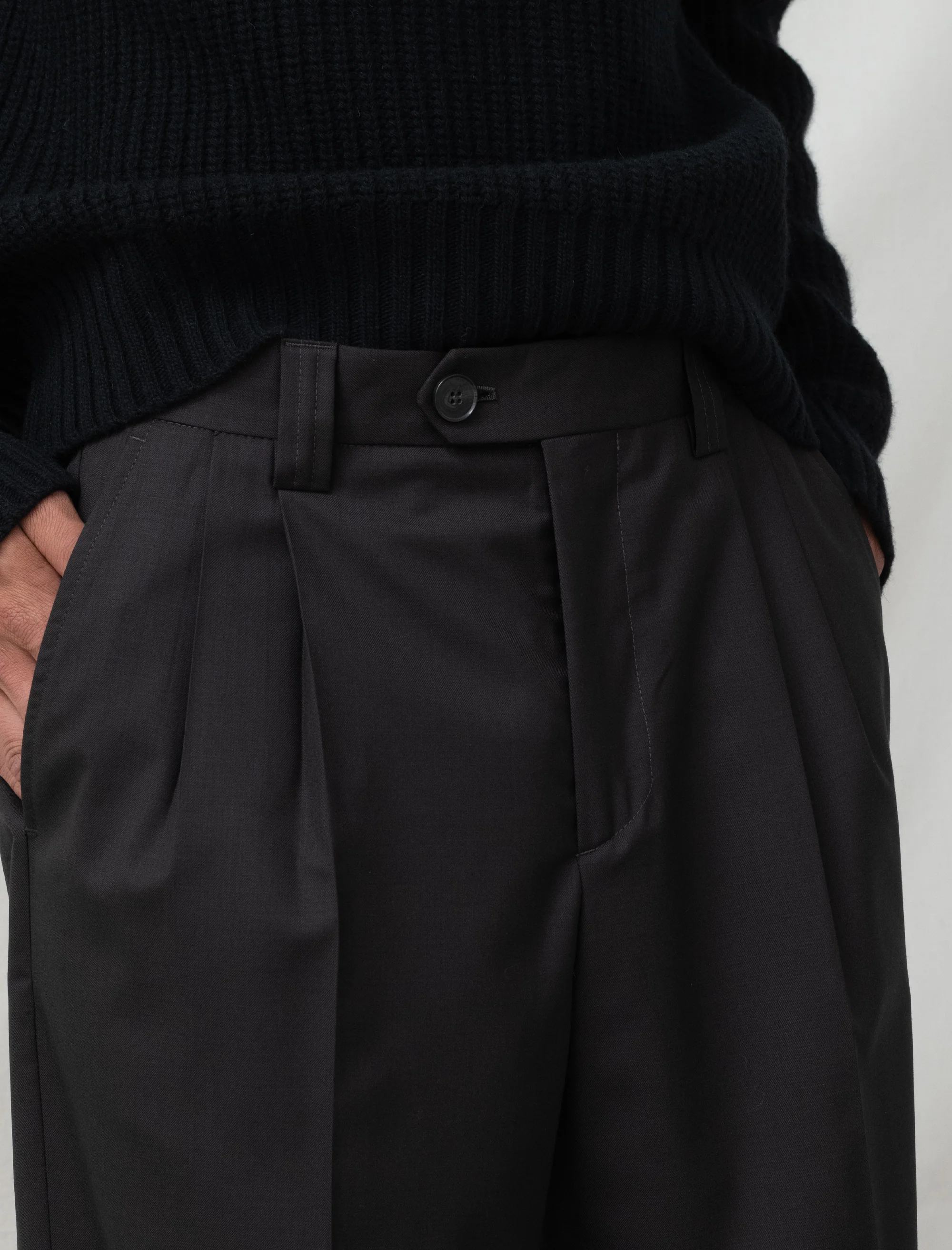 Classic Trousers (Coffee Twill Wool) - Image 3