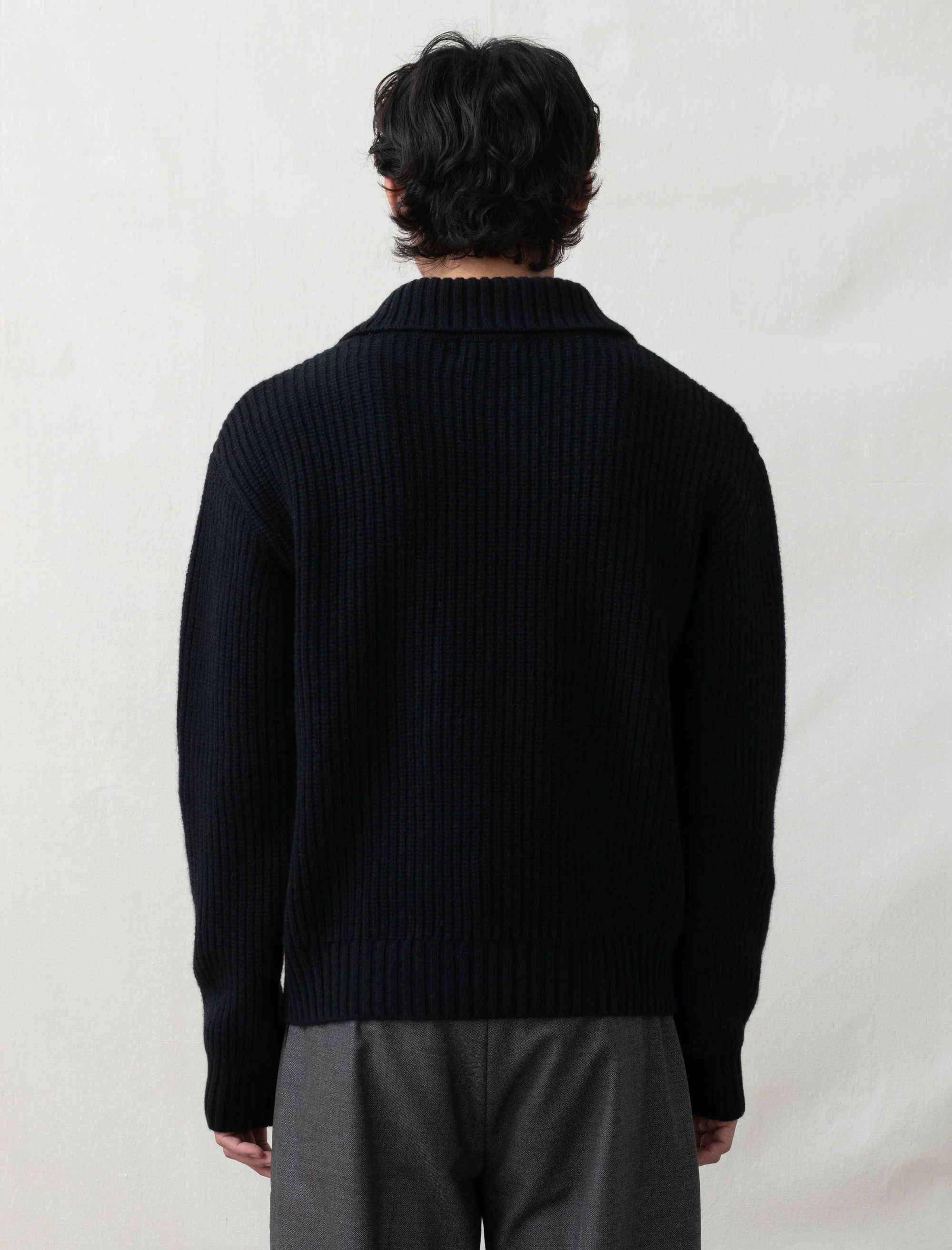 Collar Sweater (Black) - Image 4