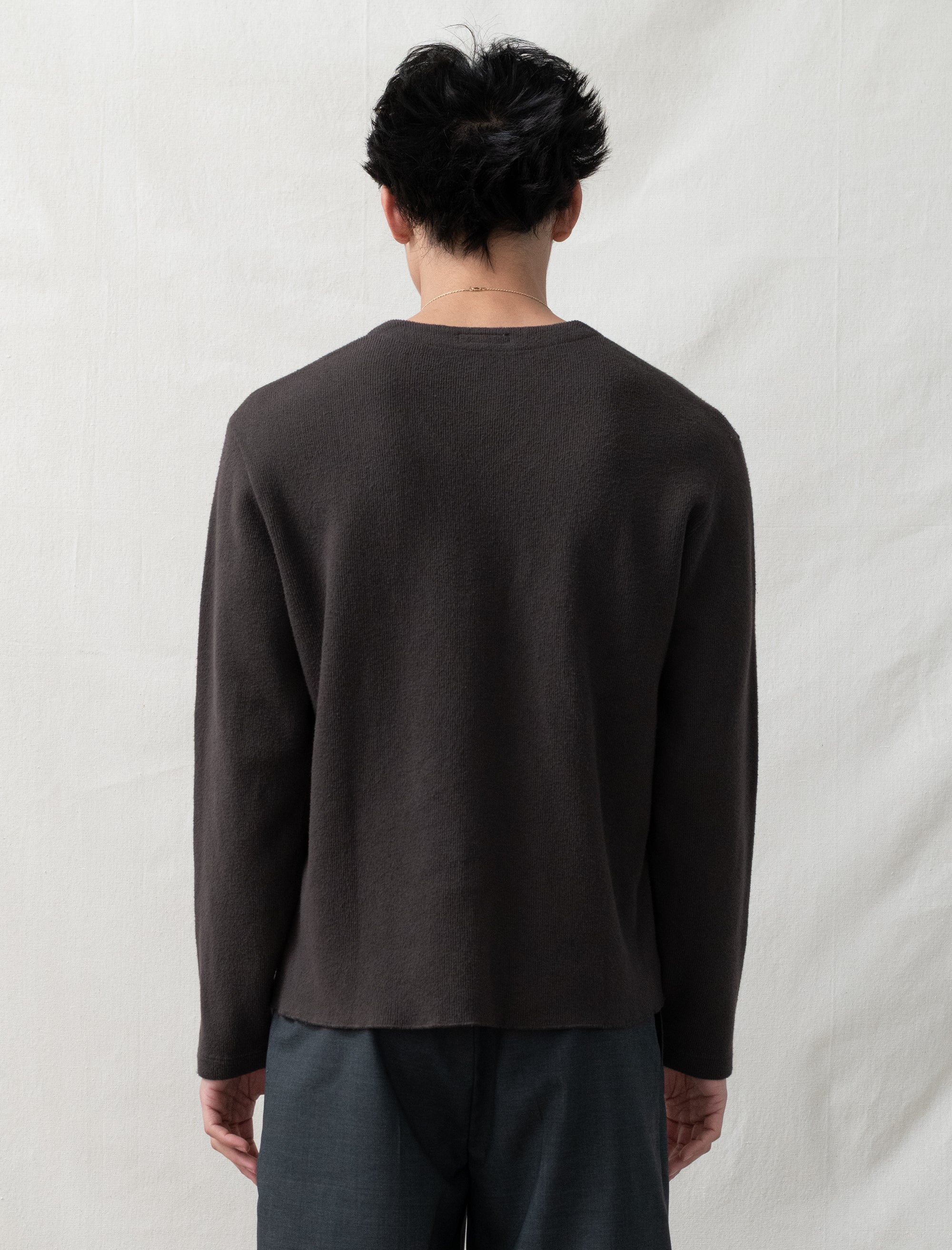 Cropped V-Neck Sweater (Timber) - Image 3