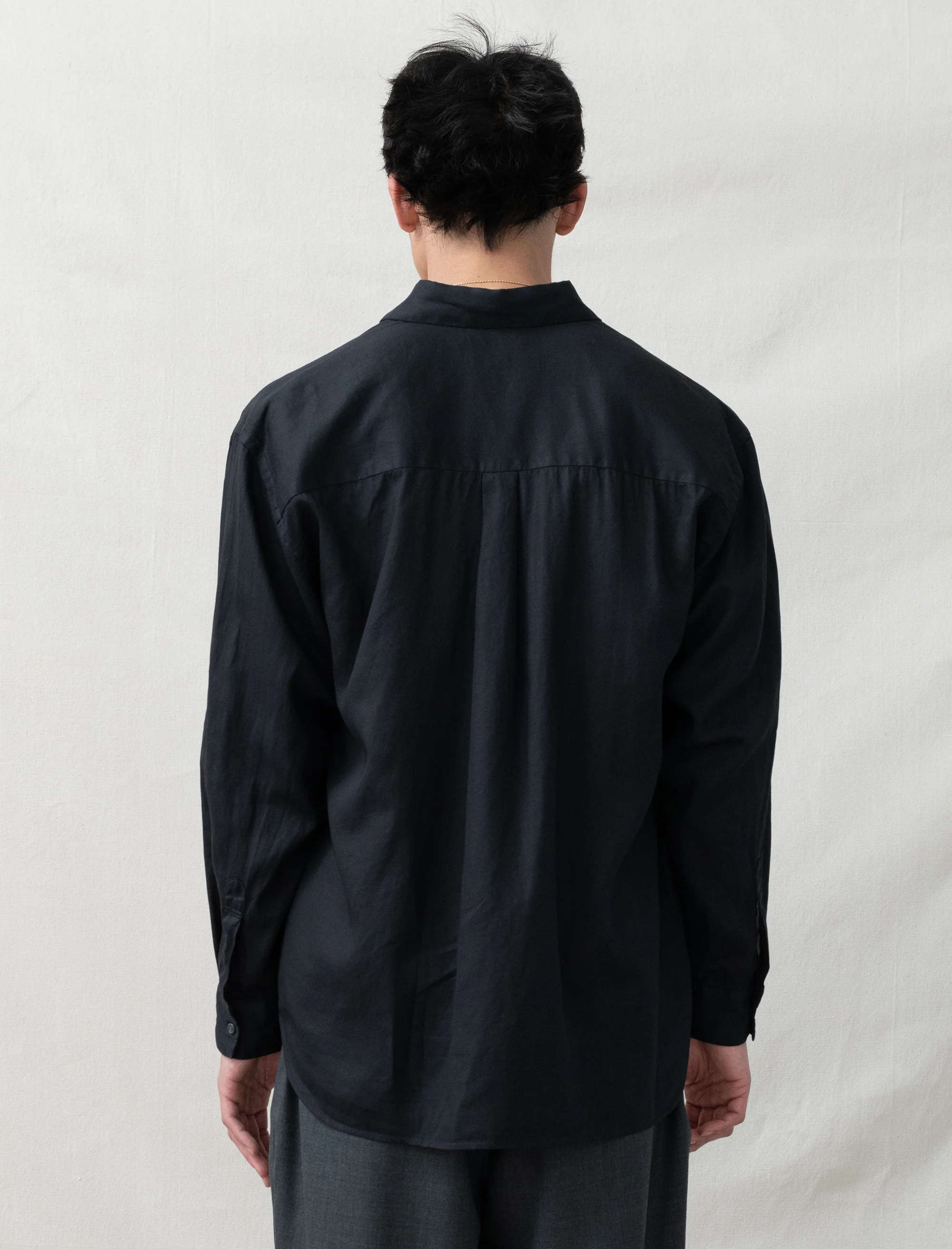 Garment-Dye Over Shirt (Black Navy) - Image 3
