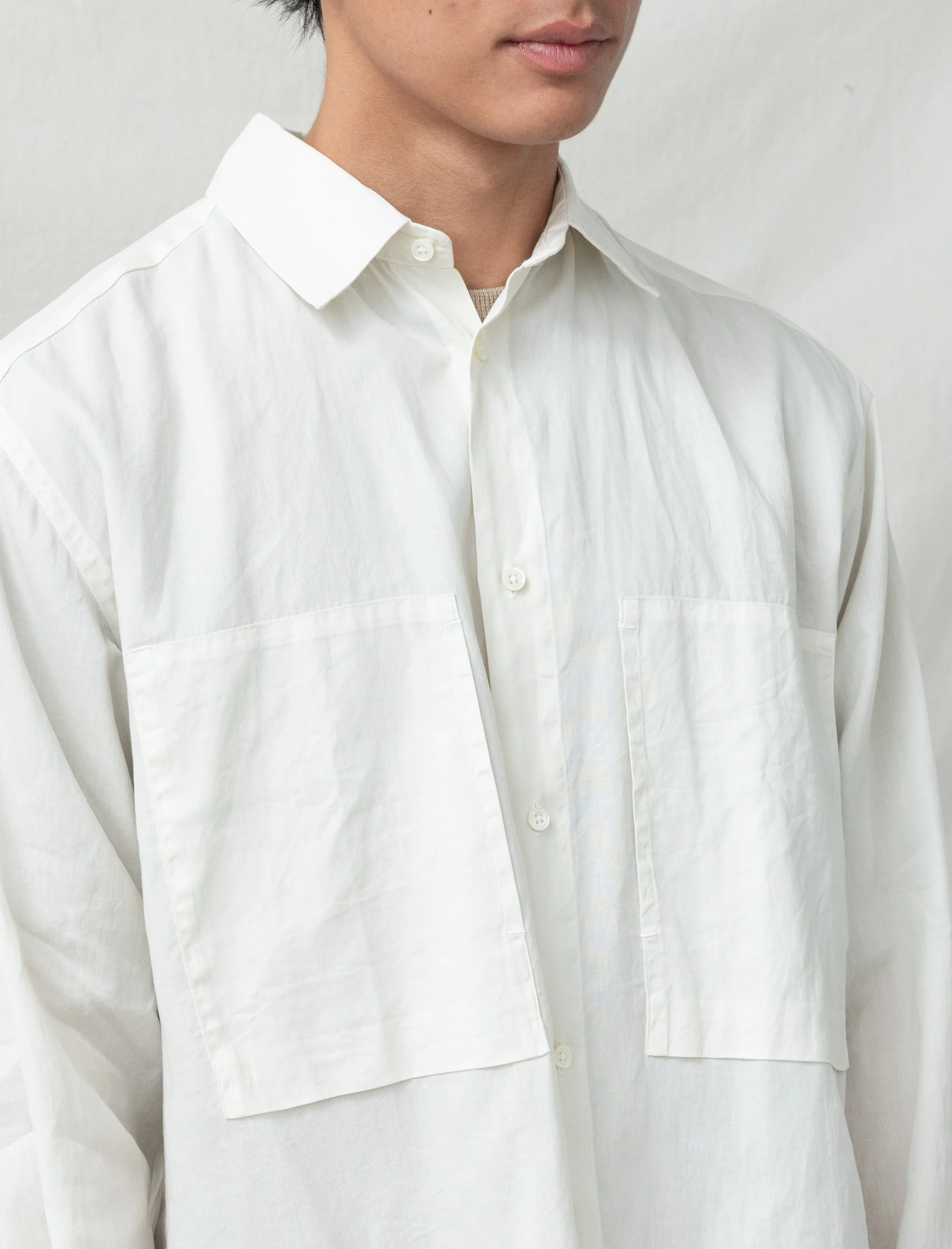 Garment-Dye Over Shirt (Ecru) - Image 2