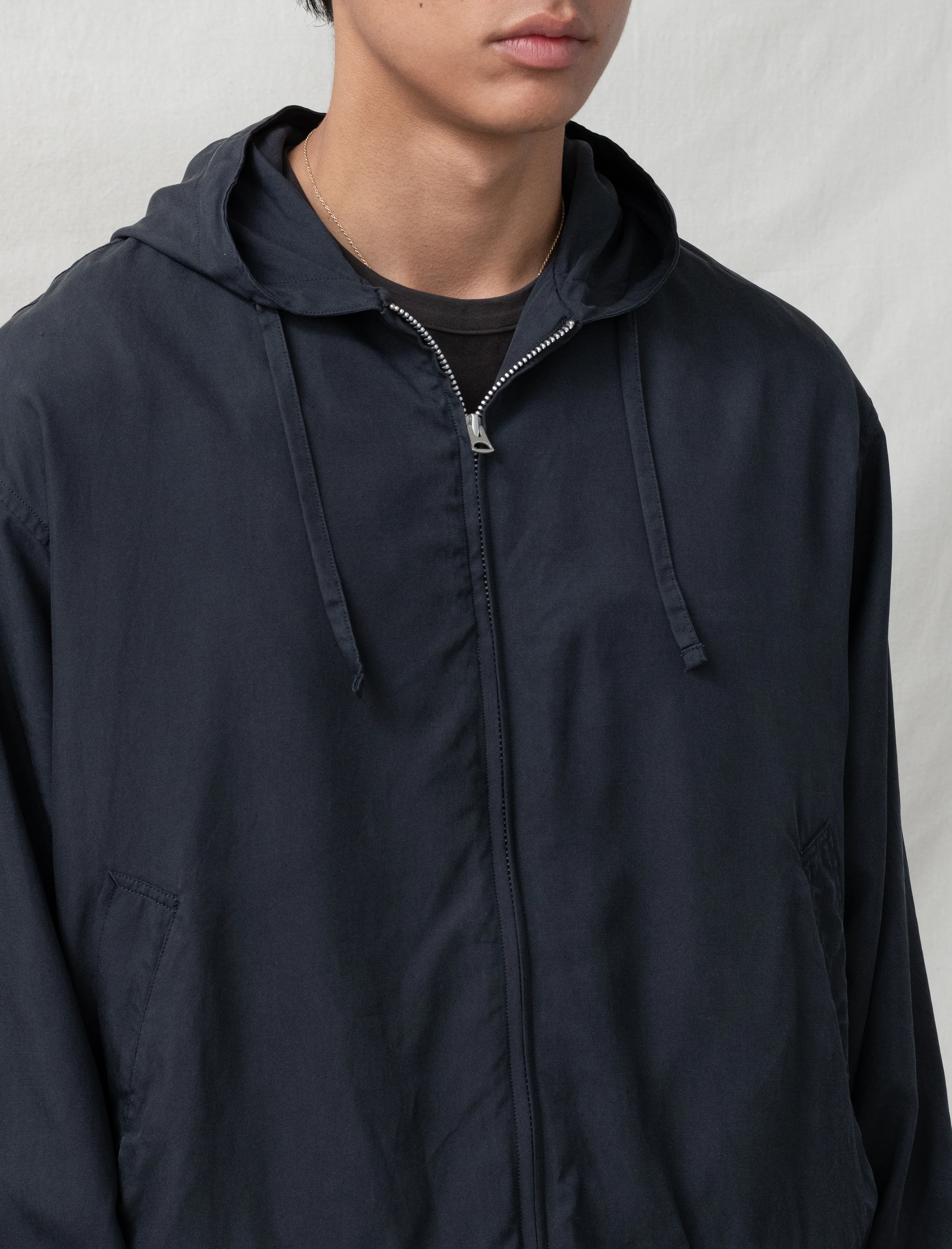 Kaptain Sunshine Silk Zip Jacket (Navy) - Image 5