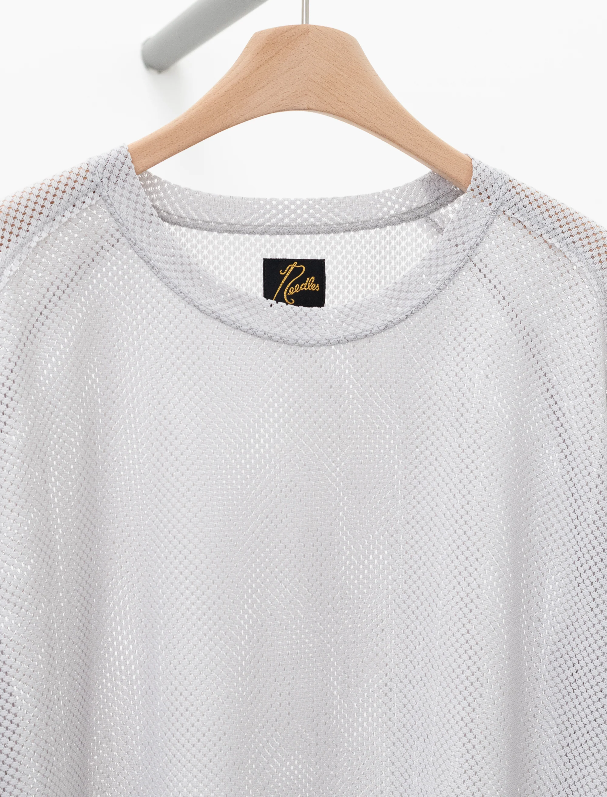 U-Neck Tee Geometic Raschel Lace (Grey) - Image 3