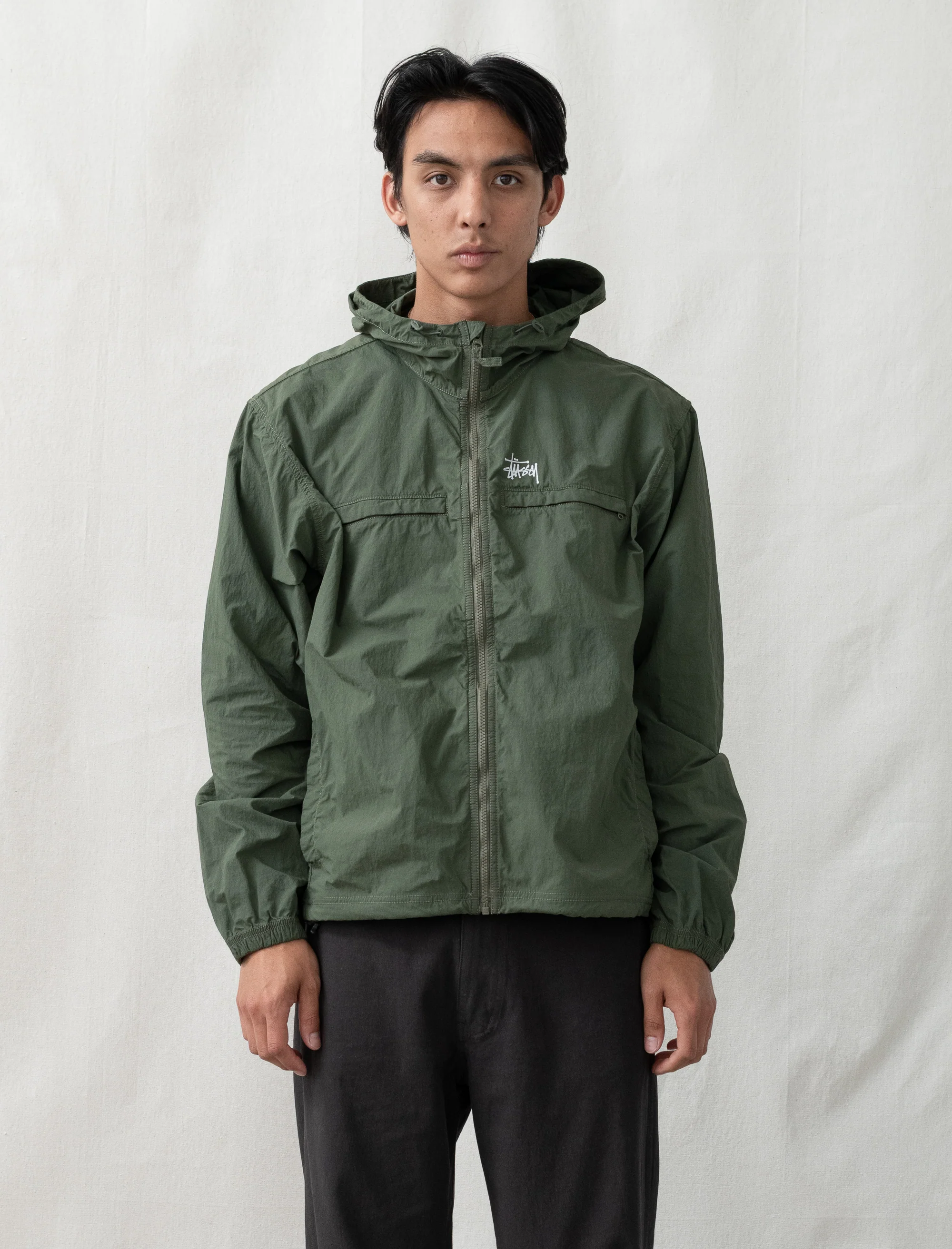Lightweight Hooded Jacket (Olive)