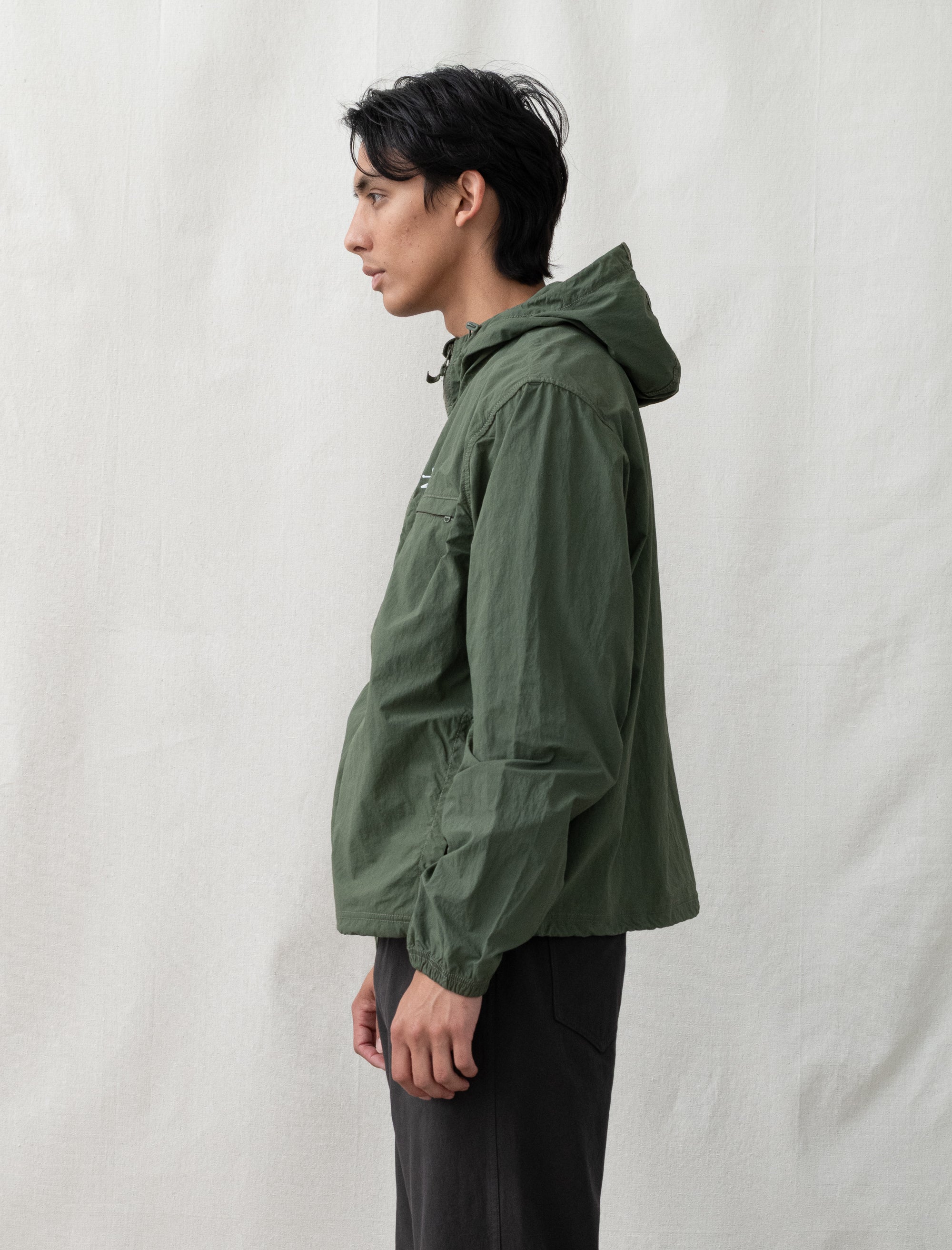 Lightweight Hooded Jacket (Olive) - Image 2
