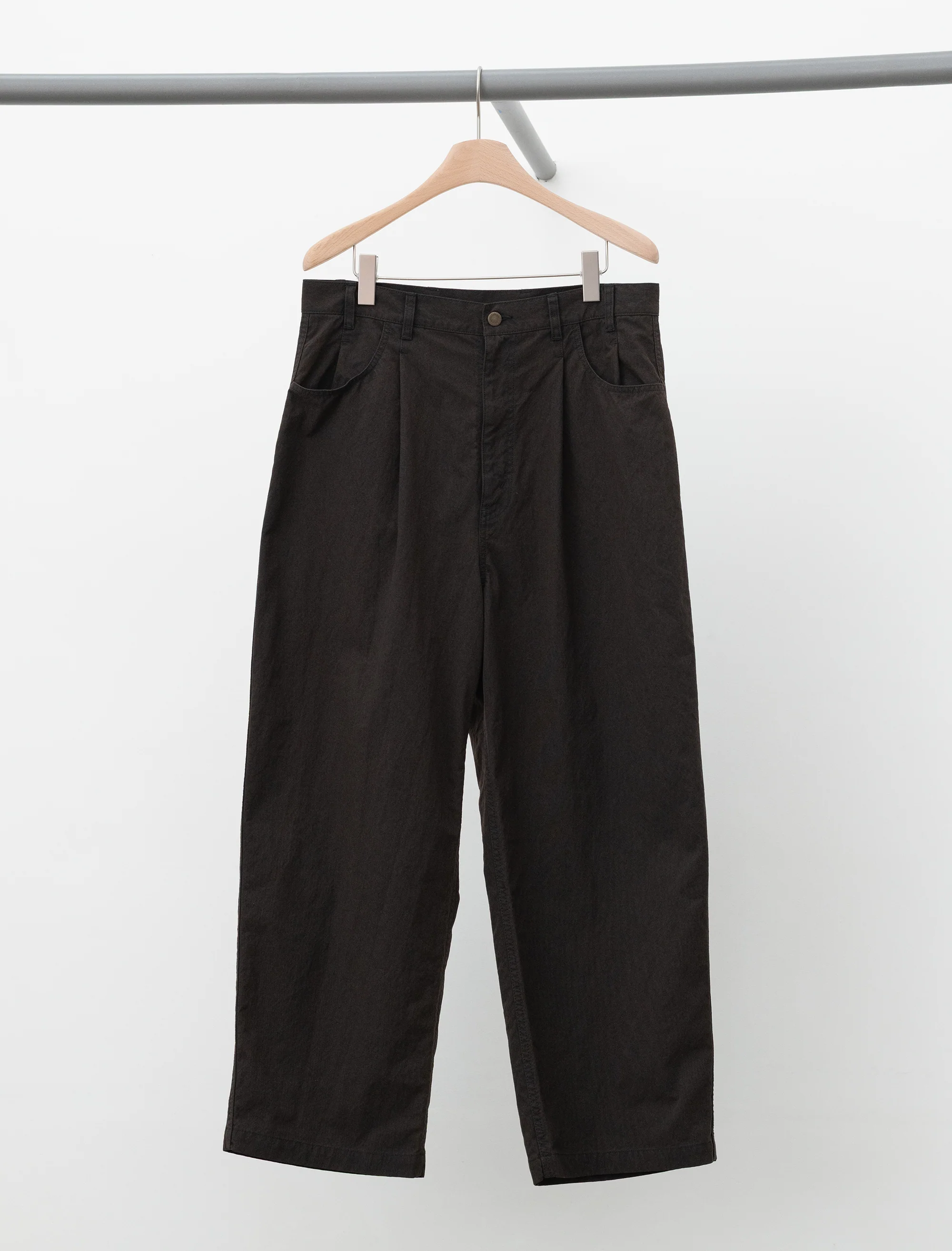 Men's Pleated Pants (Brown) - Image 6