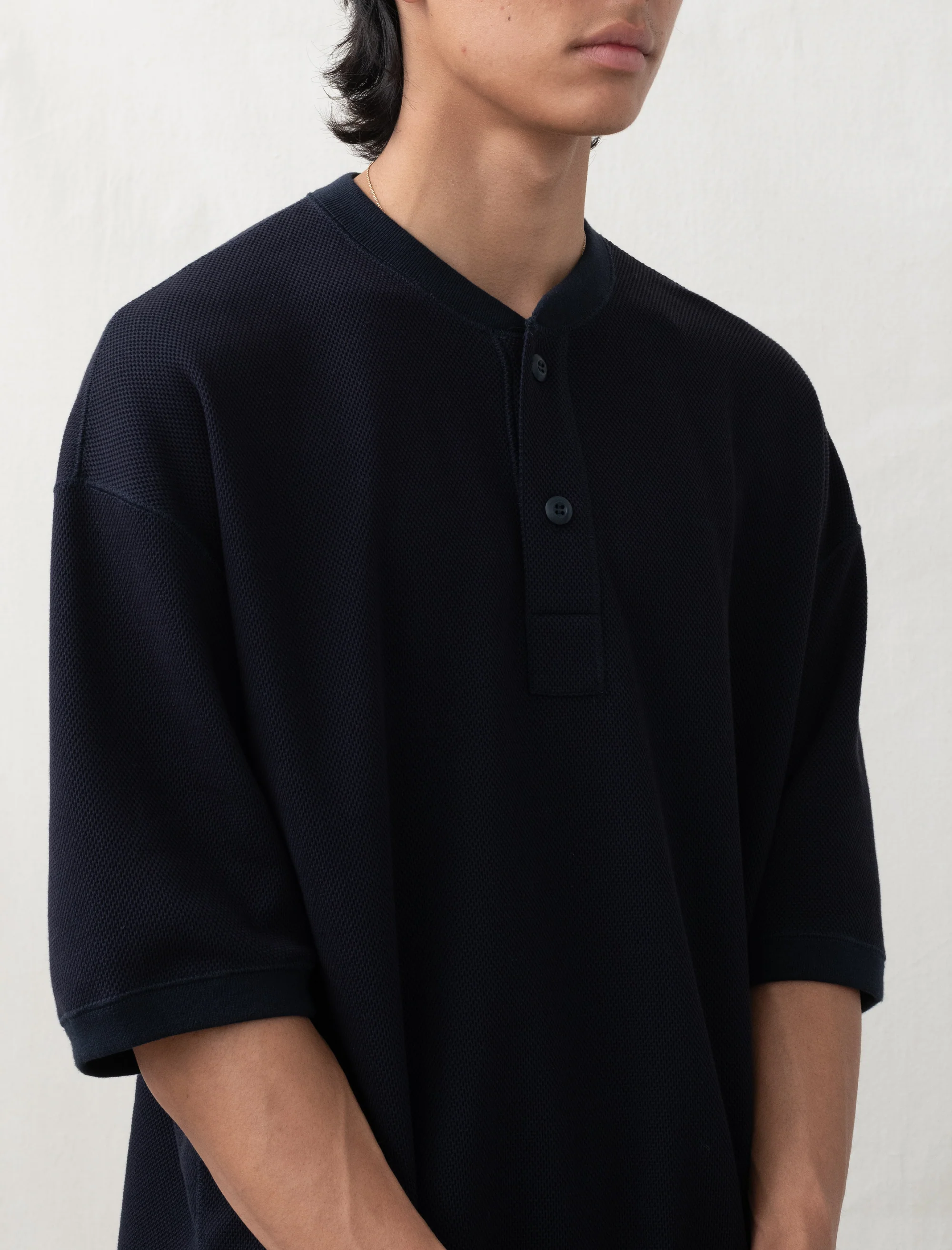 Mesh Knit Jersey (Navy) - Image 4