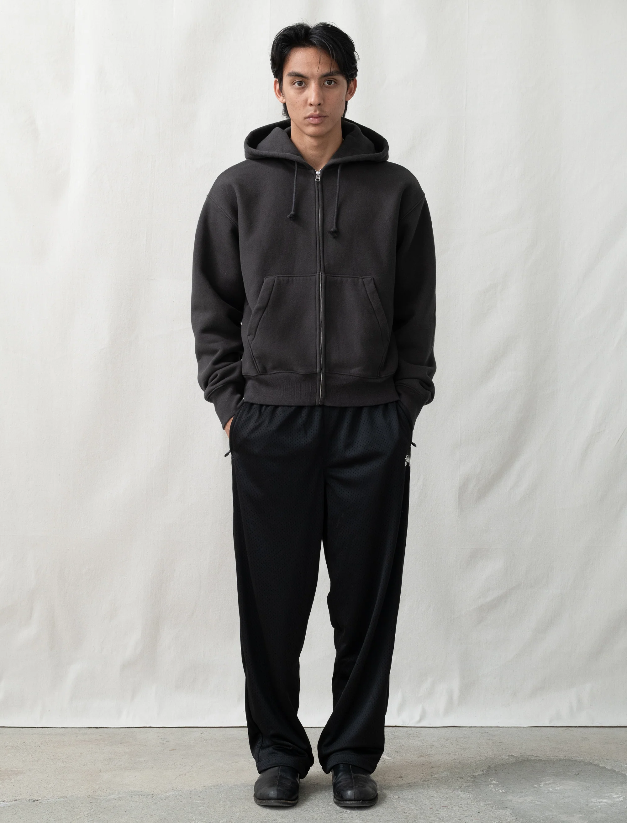 Mesh Track Pant (Black)