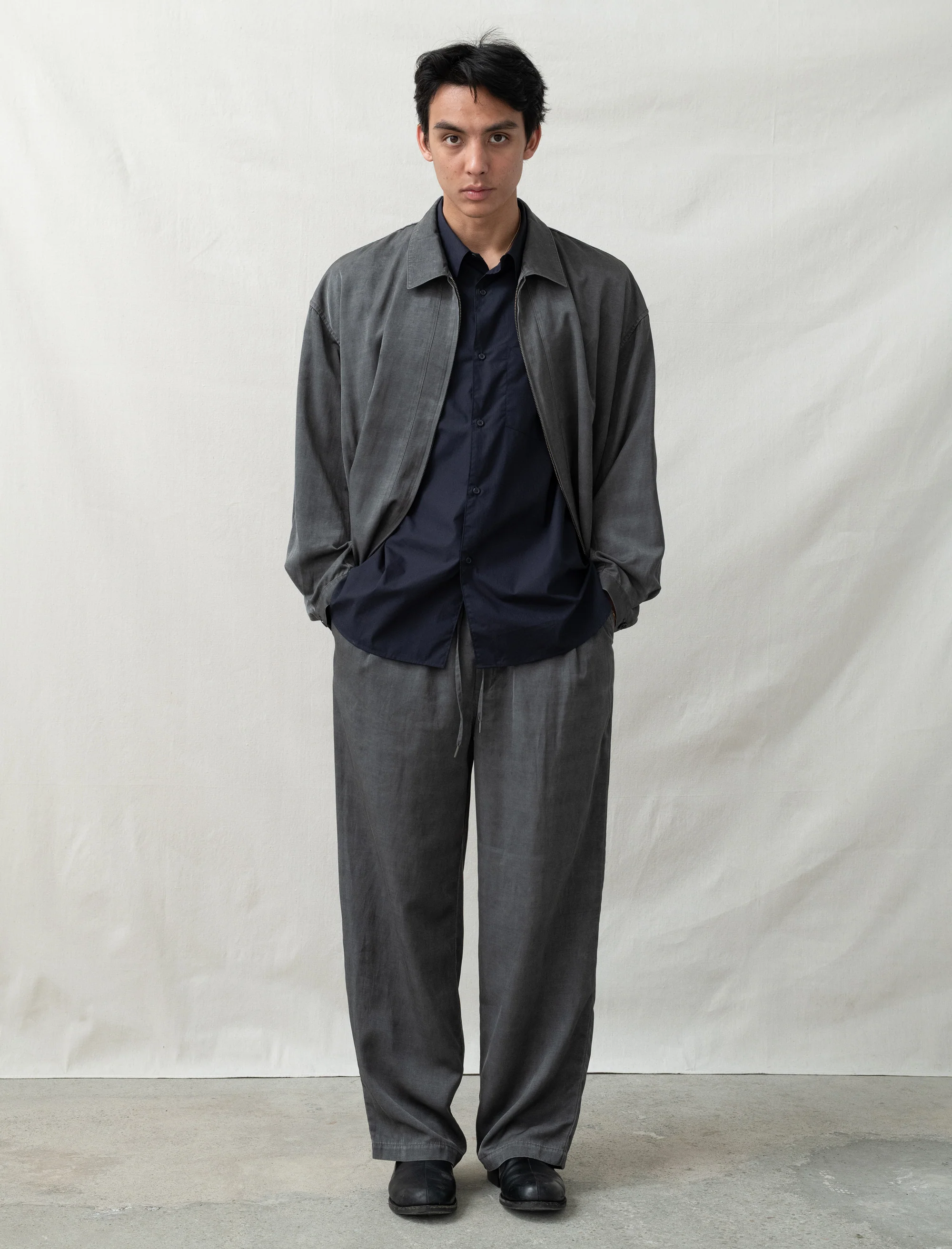 Regular Collar Shirt (Navy Stripe) - Image 4