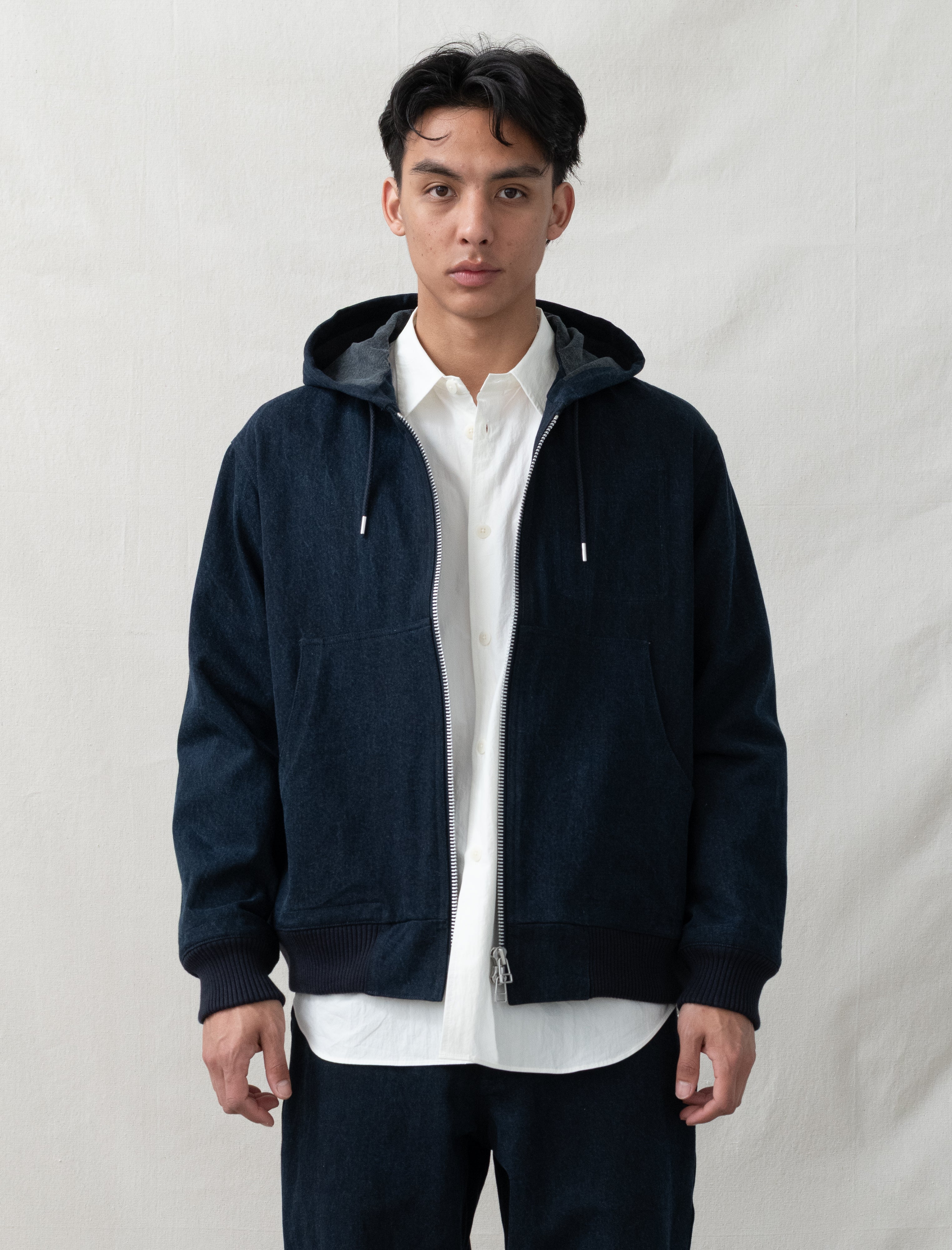 R20J3 Jebok Parka (Blue Sumi Organic Denim) - Image 2