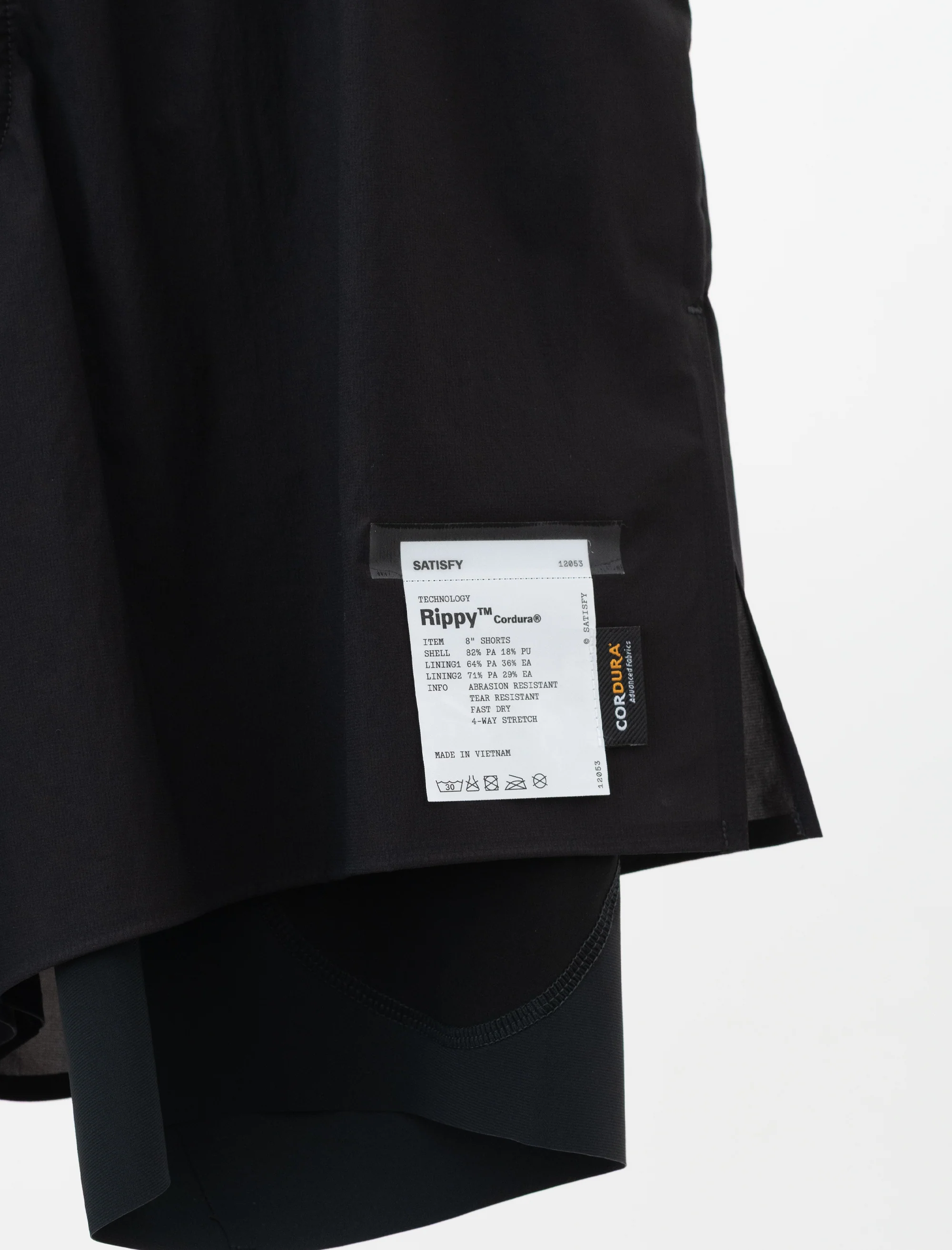 Rippy Cordura 8" Trail Shorts (Black) - Image 3