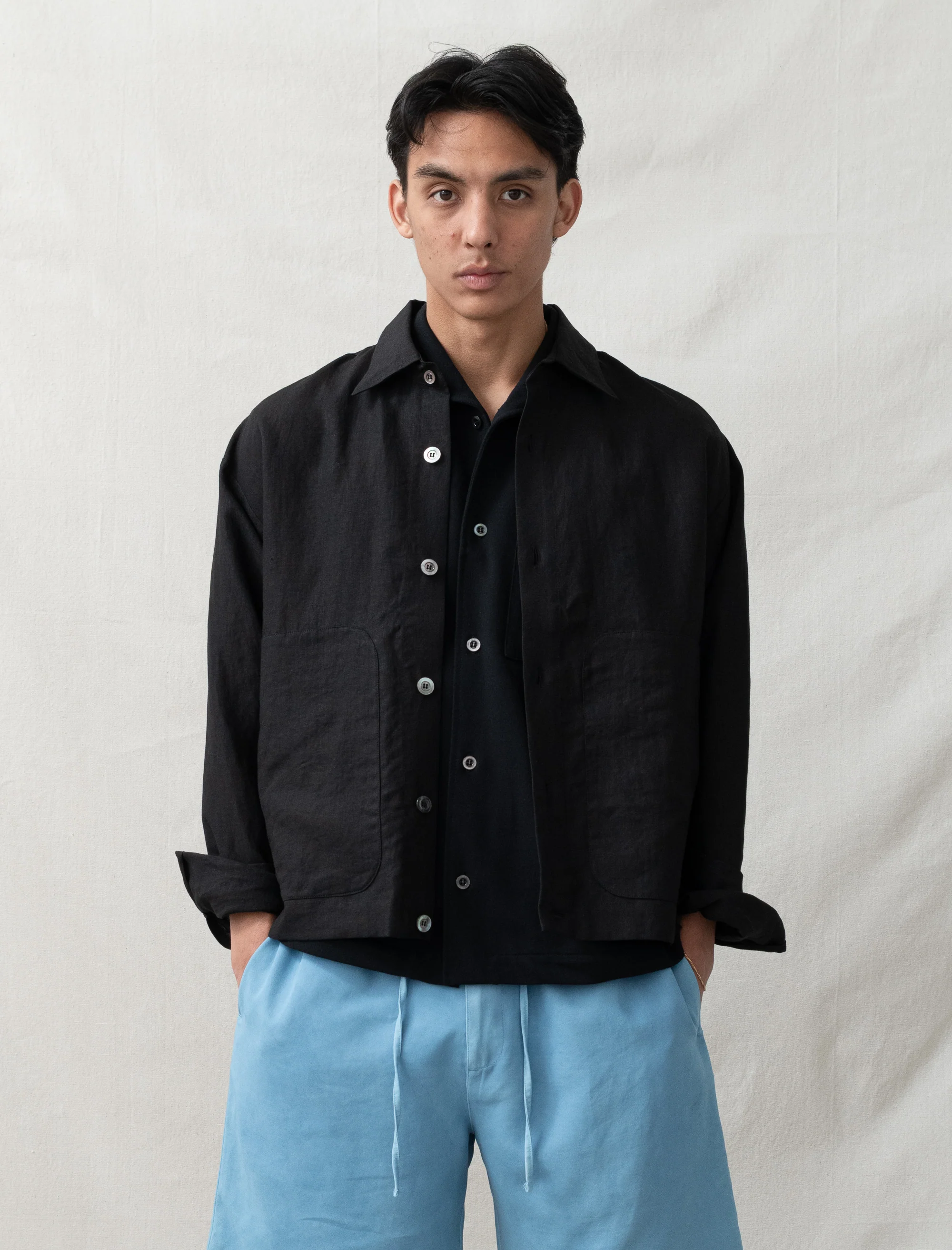 Sigma Shirt High Density Linen (Black) - Image 3
