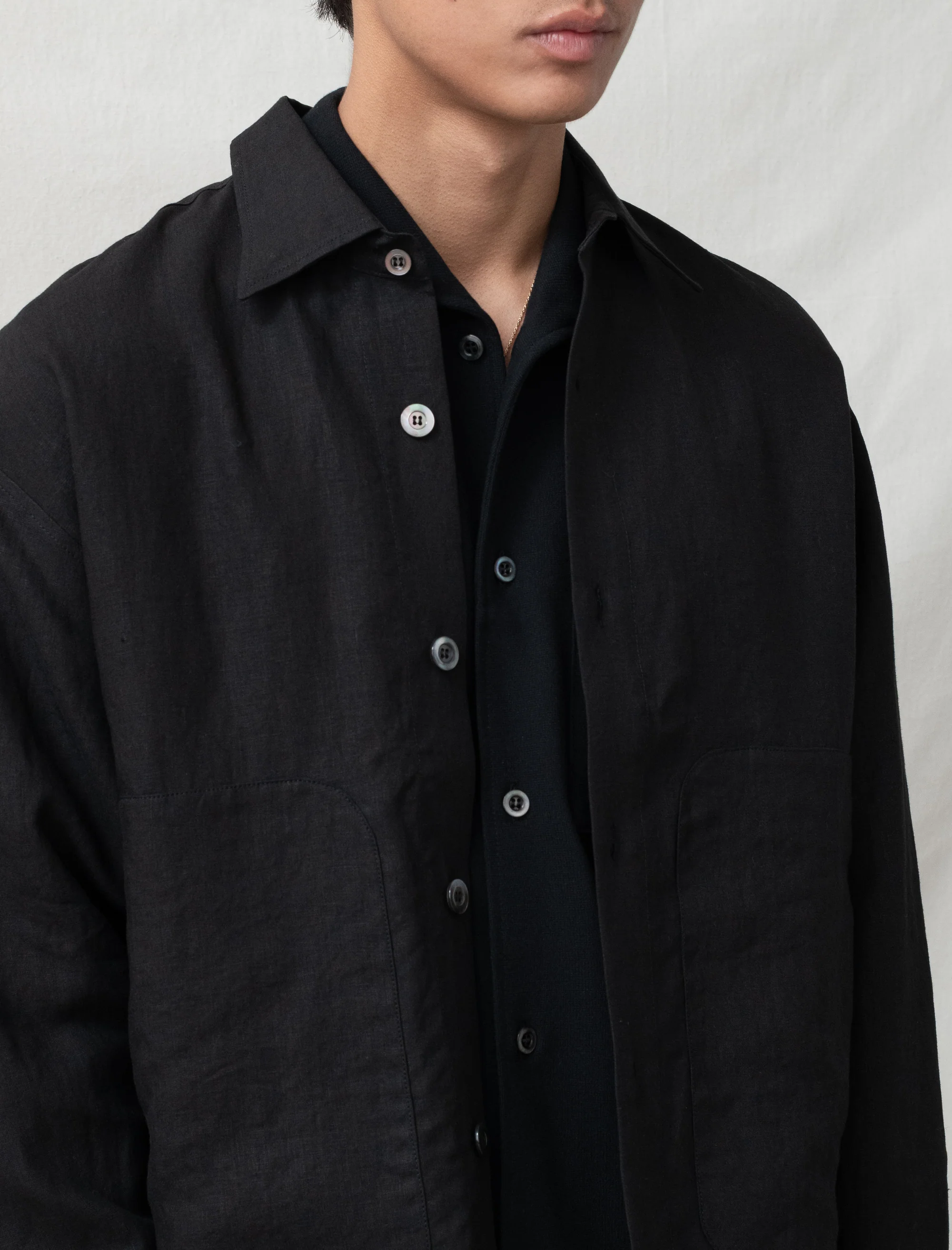 Sigma Shirt High Density Linen (Black) - Image 5