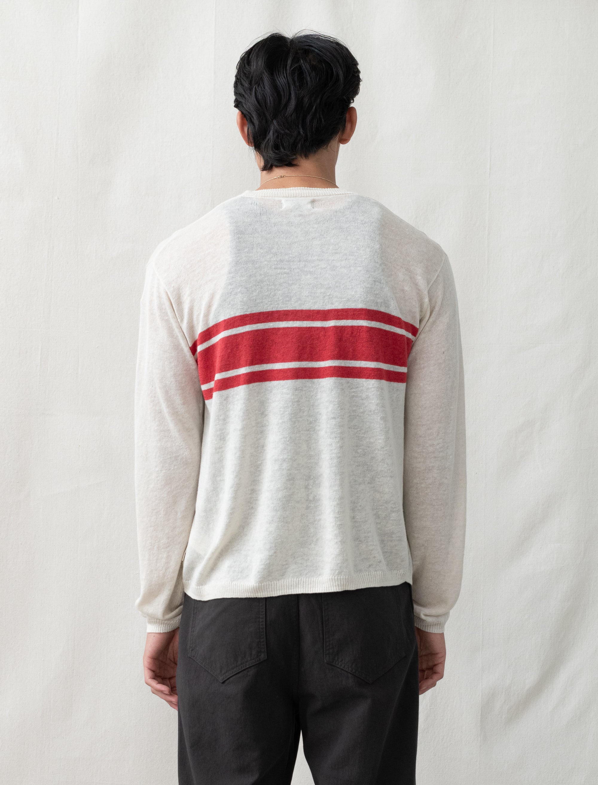 Striped Long Sleeve Sweater (Bone) - Image 3