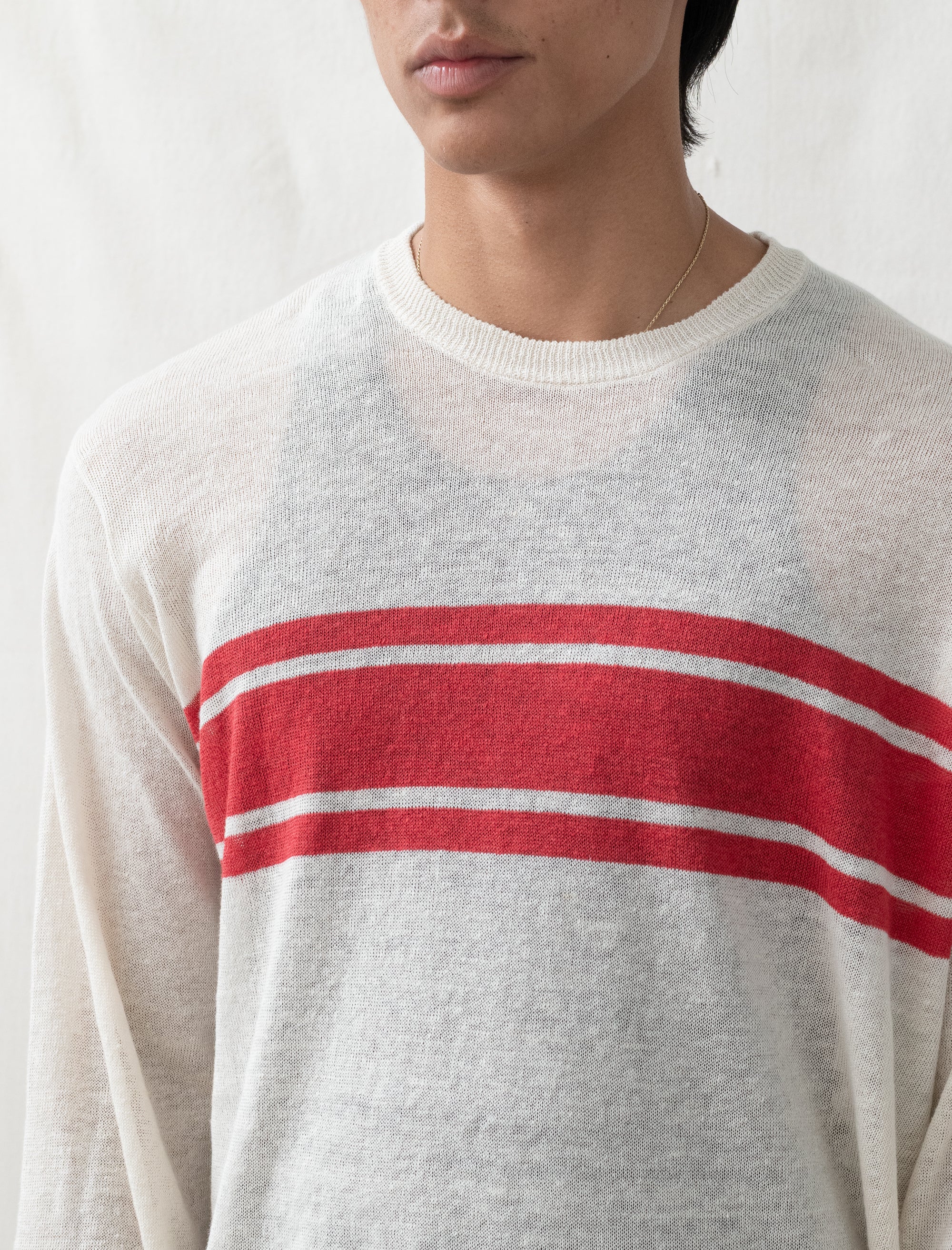 Striped Long Sleeve Sweater (Bone) - Image 4