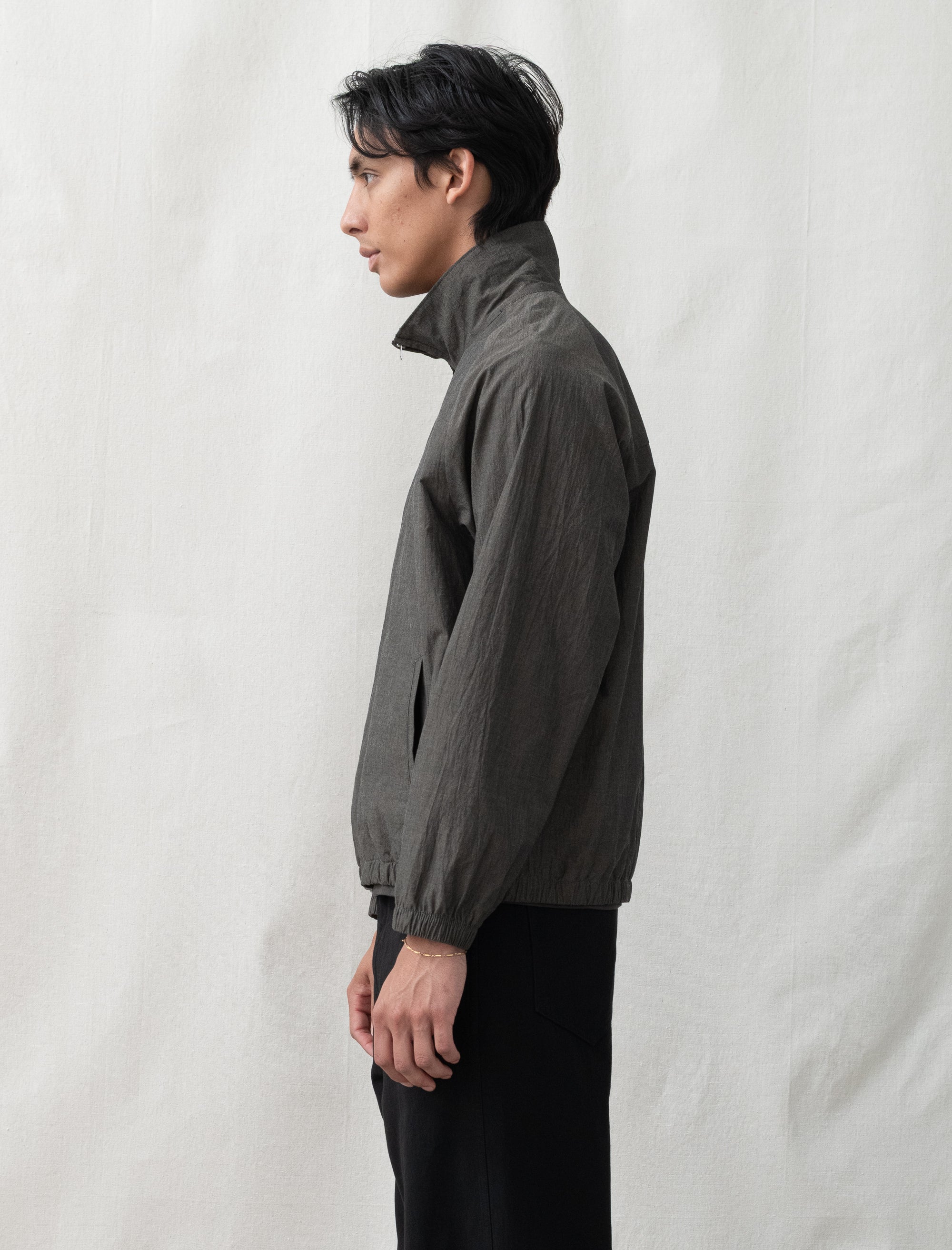 Tumbled Poplin Full Zip (Brown Pearl) - Image 3
