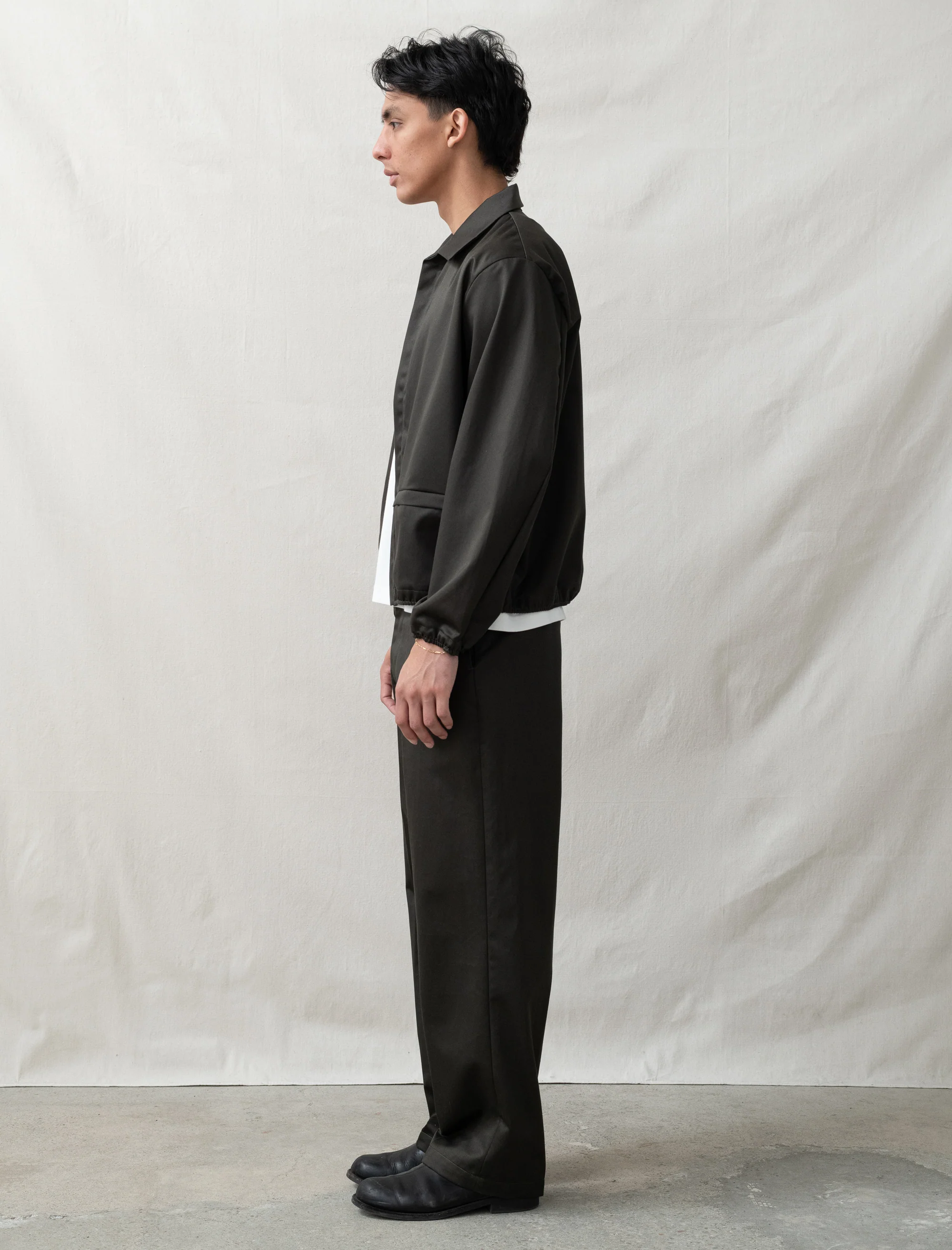 Twill Trouser (Black Olive) - Image 2