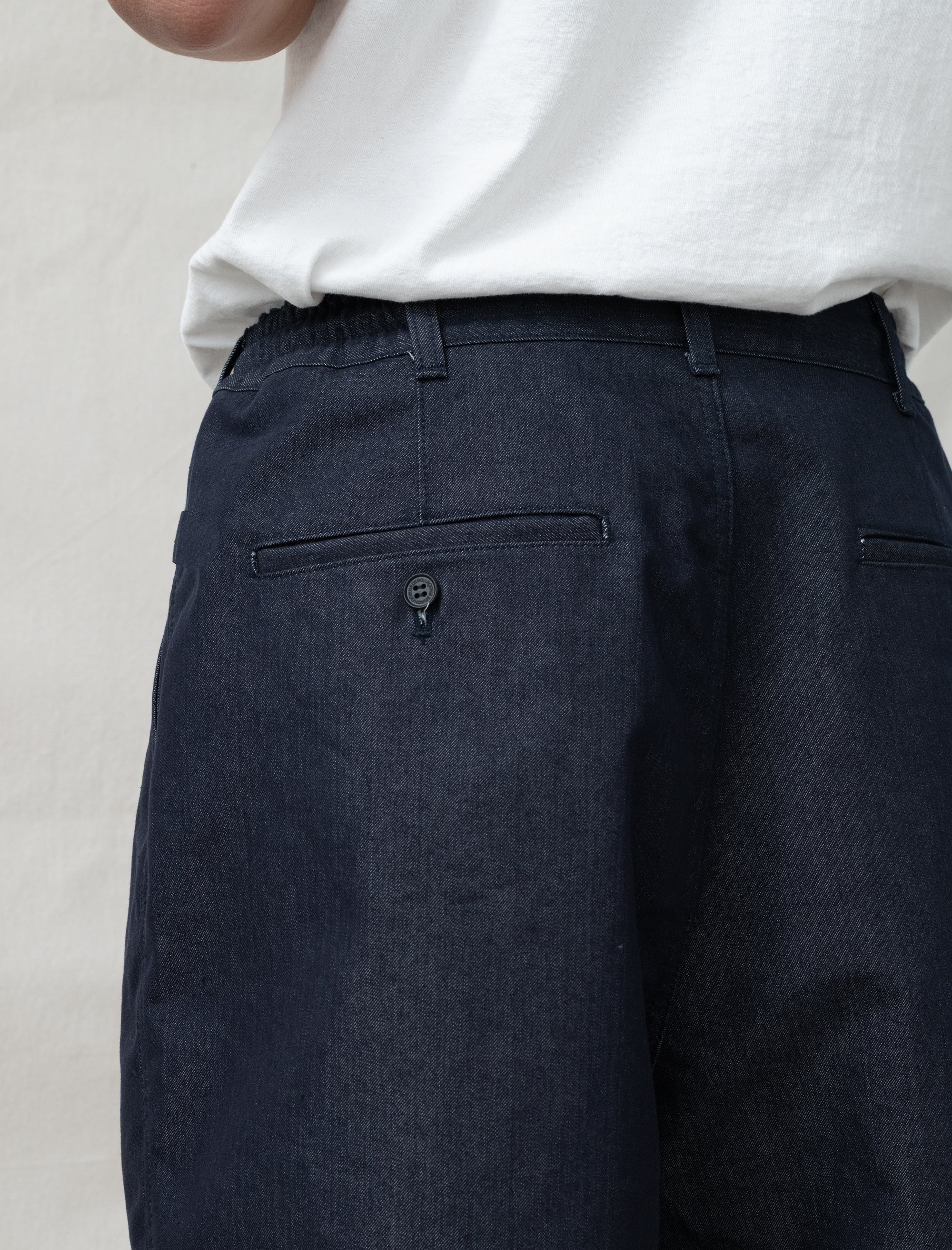 Wide Pleated Shorts (Indigo) - Image 6